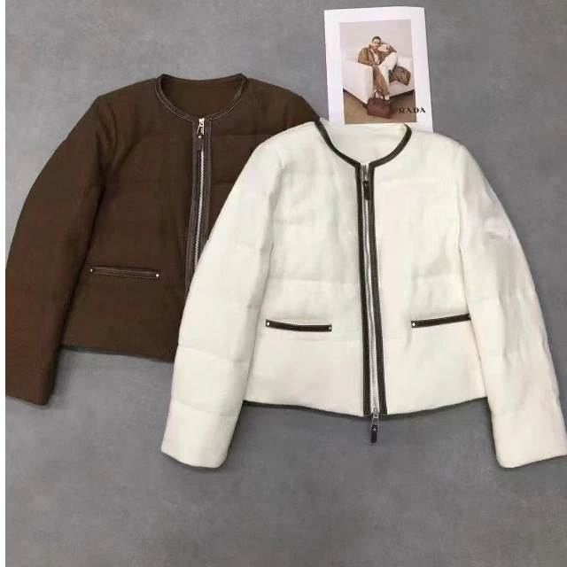 【锦衣服饰】SM972拉链款气质时尚羽绒外套美式复古