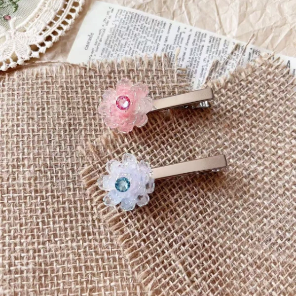 东大门时尚花朵闪闪发夹A66