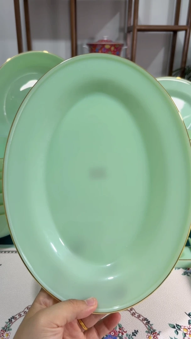 硬质细瓷1 2英寸玉瓷yupan1个【贝美】