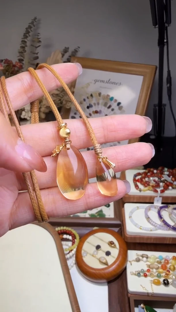 水晶摆件未镶嵌项链