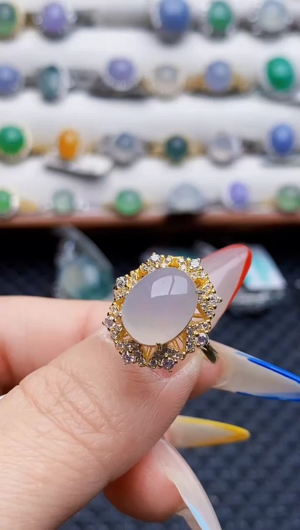 银S925镶嵌戒指翡翠6248