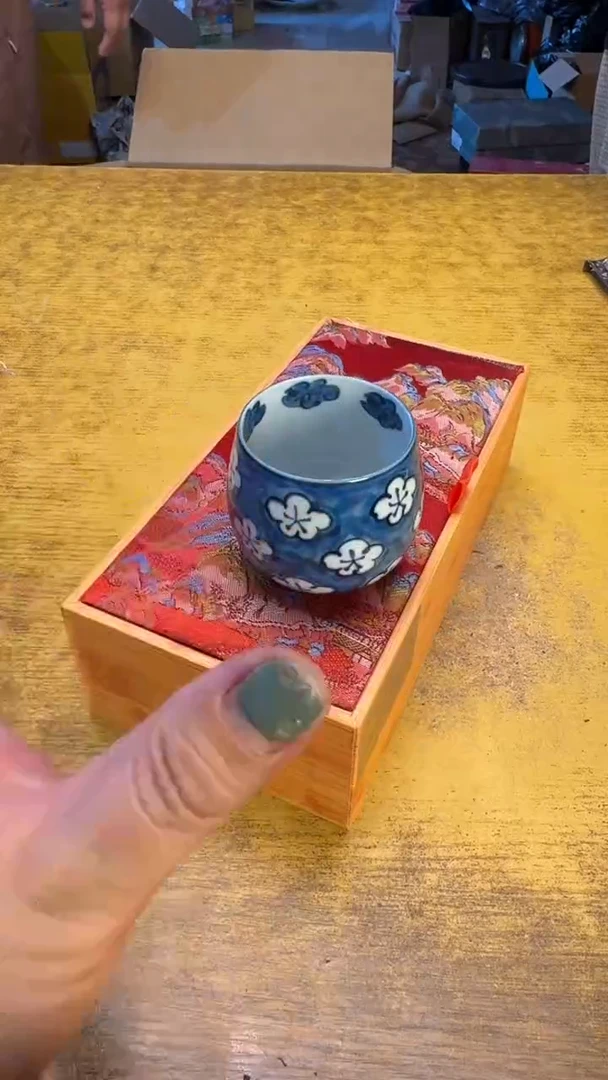 瓷器瓷器瓷器瑕疵75锦盒白毫碗