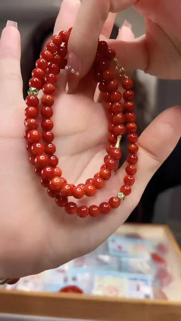 【闪购商品】南红玛瑙项链未镶嵌6mm/60cm