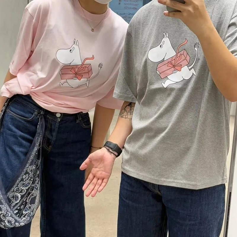 宝丫轻奢  情侣款男女时尚百搭休闲卡通印花短袖T恤上衣K1019