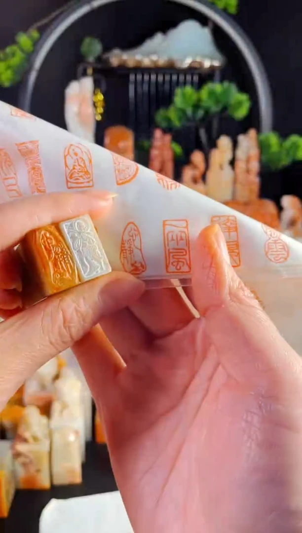 巴林石印石女*手工篆刻《心静+飞天》