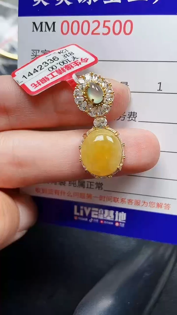 颈饰银S925镶嵌翡翠2500