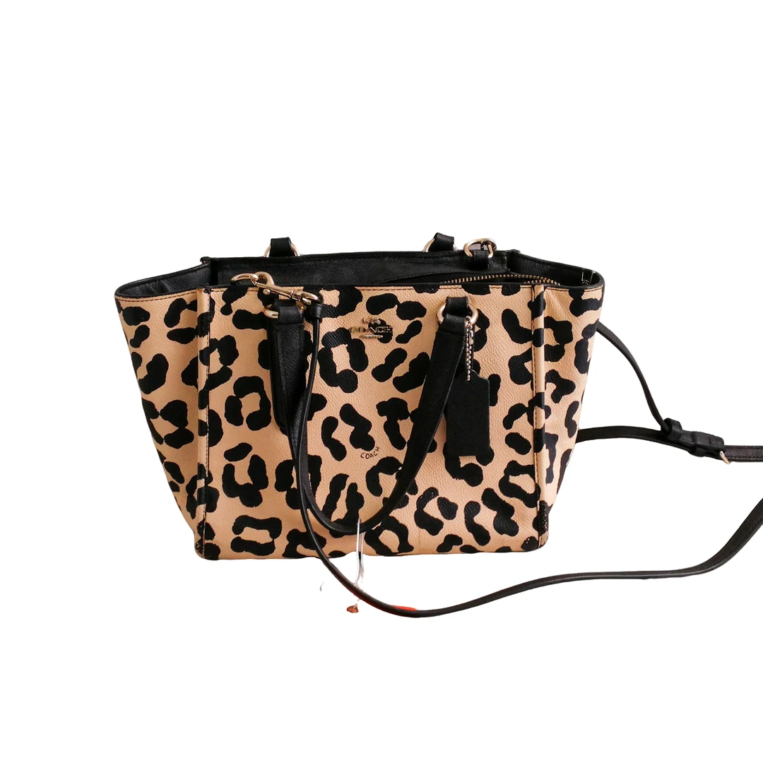 95新 COACH/蔻驰 coach 豹纹托特包 041244