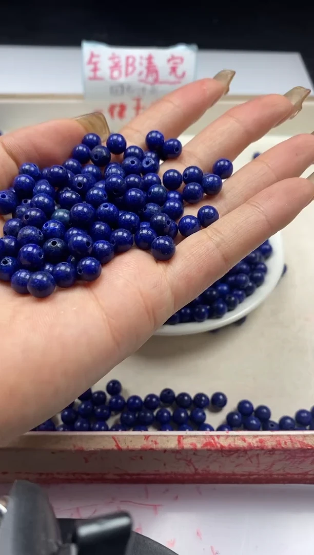 【闪购商品】玛瑙/玉髓颈饰未镶嵌w241青*金石6mm*30颗