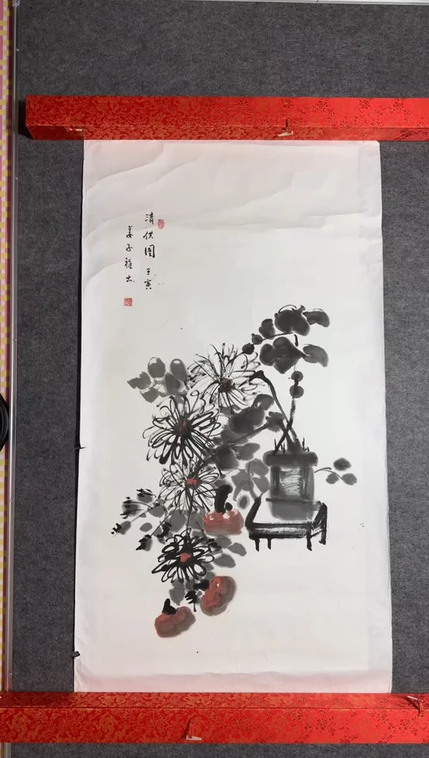 国画手绘8平尺左右