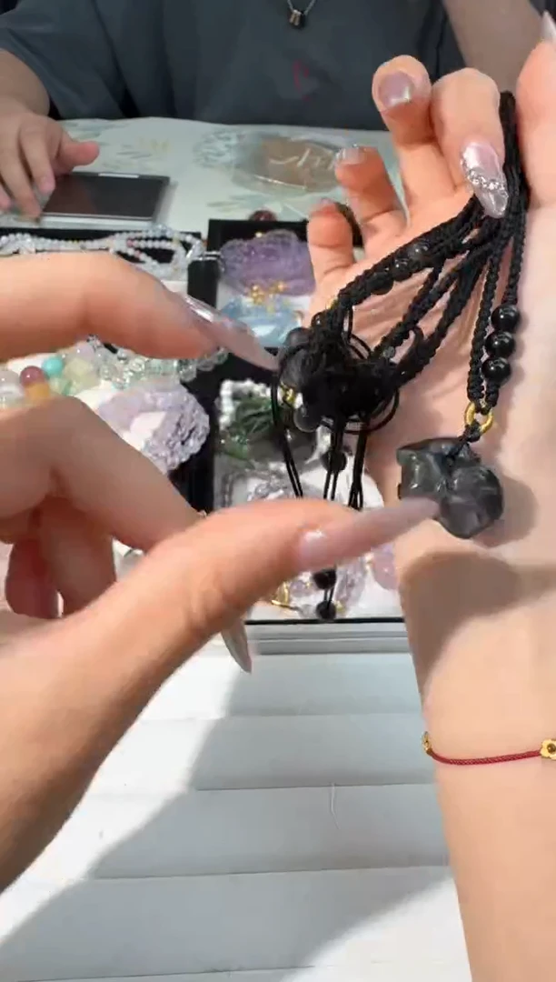 水晶手链未镶嵌G001银耀小狗项链