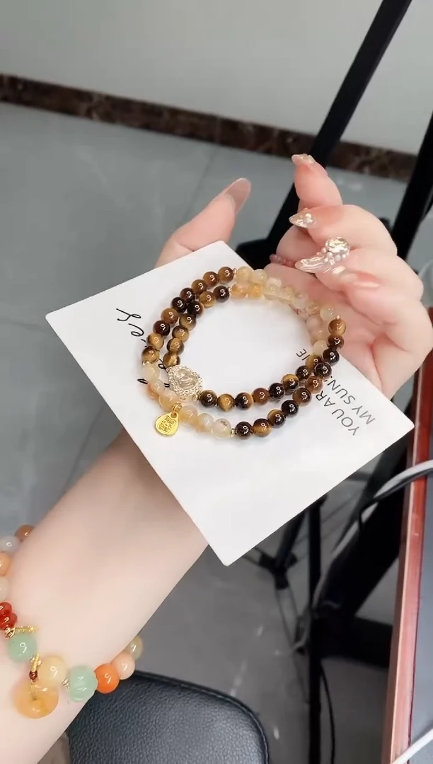 银S925镶嵌手链黄晶多样性发SL—081