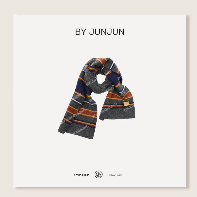 ByJunjun珺珺私物定制欧美风羊毛牛绒围巾
