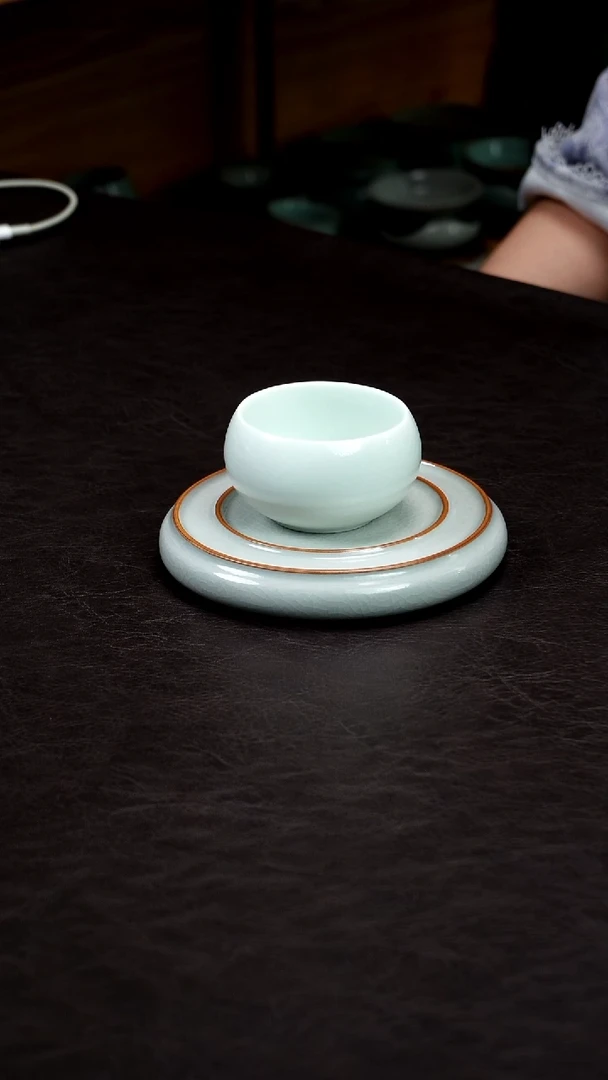 摆件玉青圆融杯主人杯