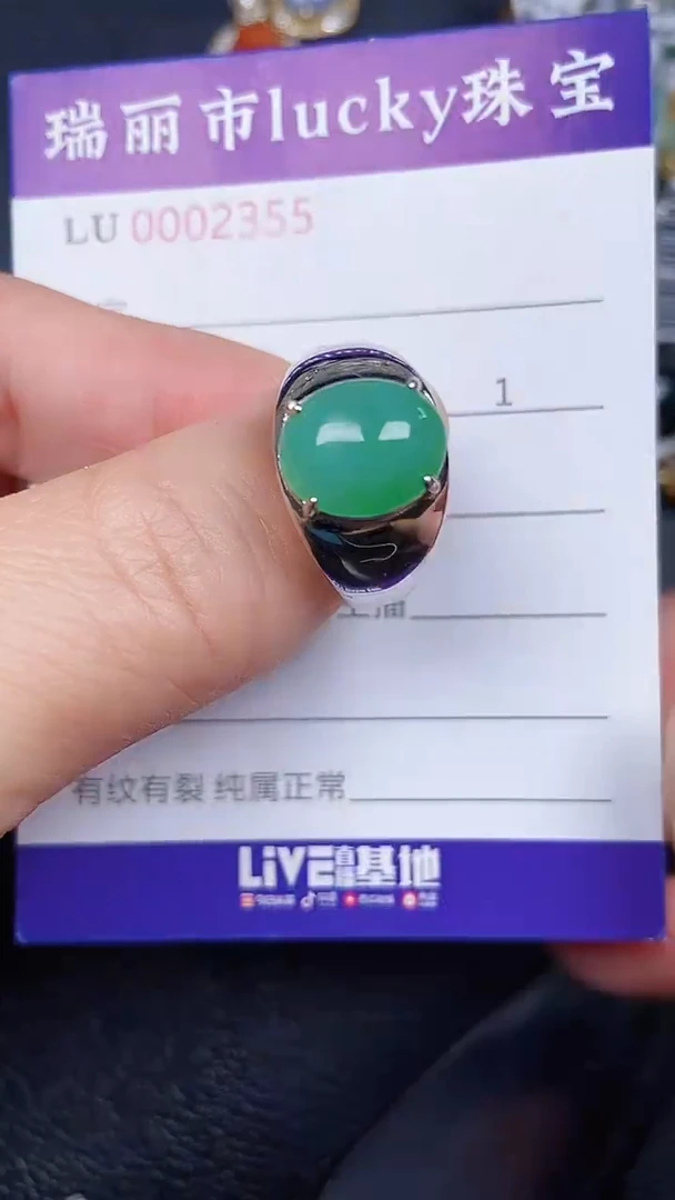 颈饰银S925镶嵌翡翠2355