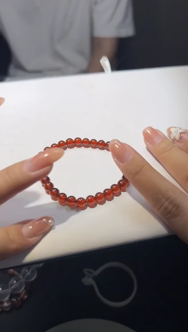 未镶嵌手链石榴石天然石榴石6mm手串