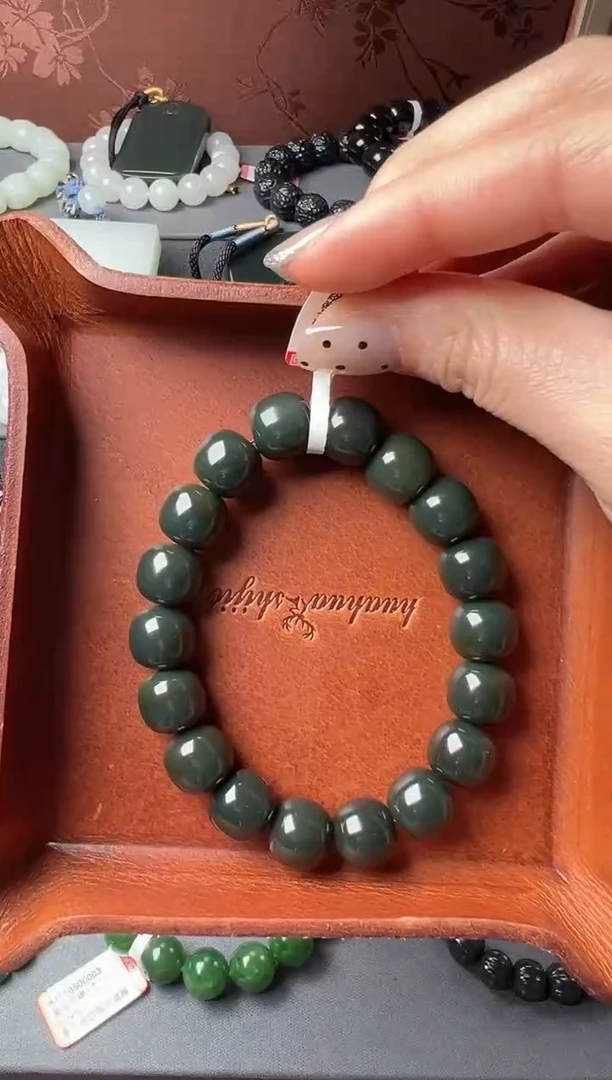 【闪购商品】和田玉手串未镶嵌青玉手串JYMND41218-7