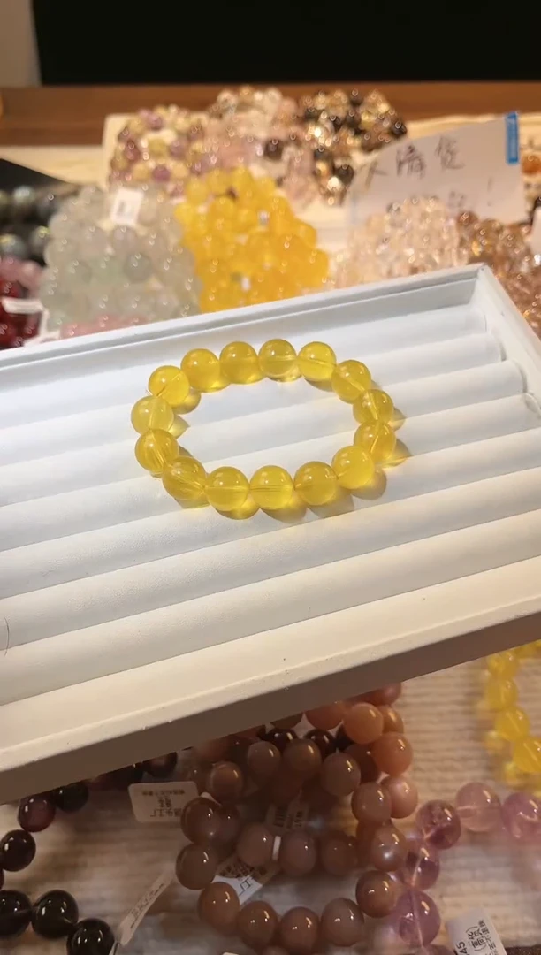 合成欧泊未镶嵌手串多样性发一Q1吸金14mm