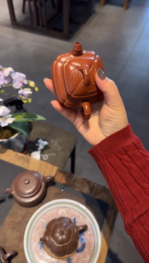 【闪购商品】紫砂茶壶双线竹鼓