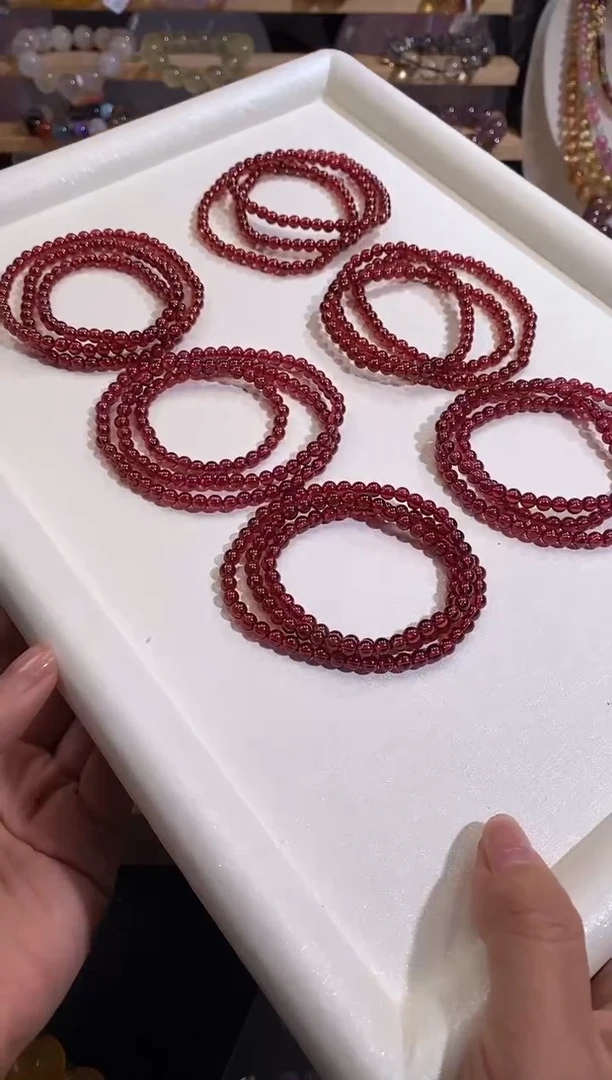 【闪购商品】石榴石手链未镶嵌多样性发一