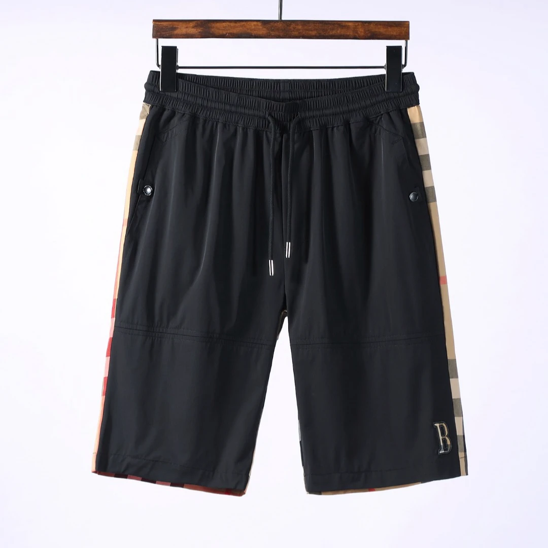 SYIP夏季五分裤男士10086免烫抽绳吸汗短裤速干松紧腰拼接户外