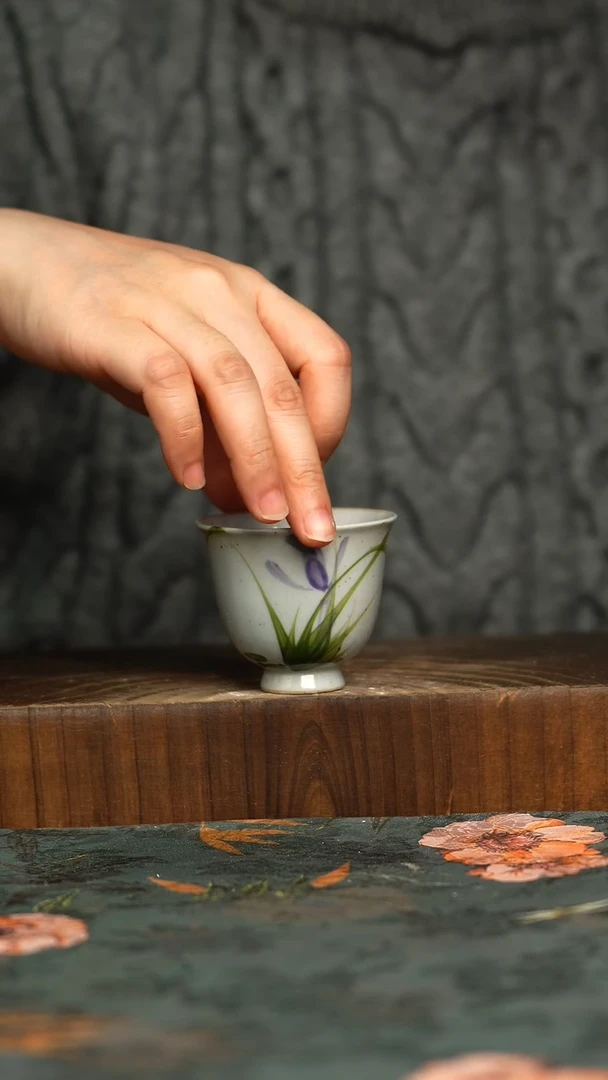 杯釉下彩手工手绘同款陶器