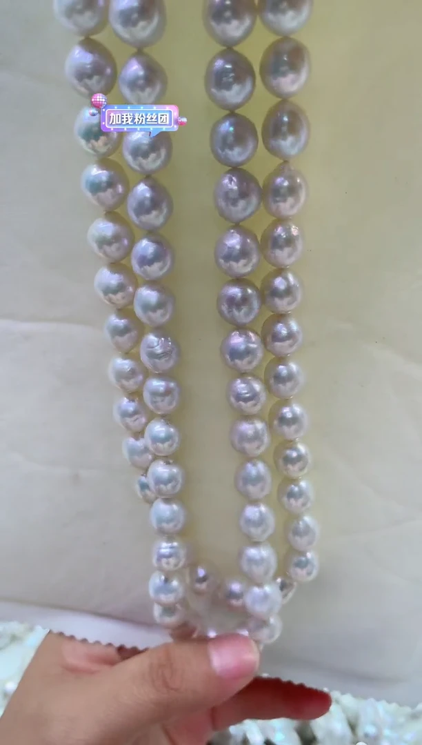 淡水珍珠银S925镶嵌项链多样性发其一，非无暇