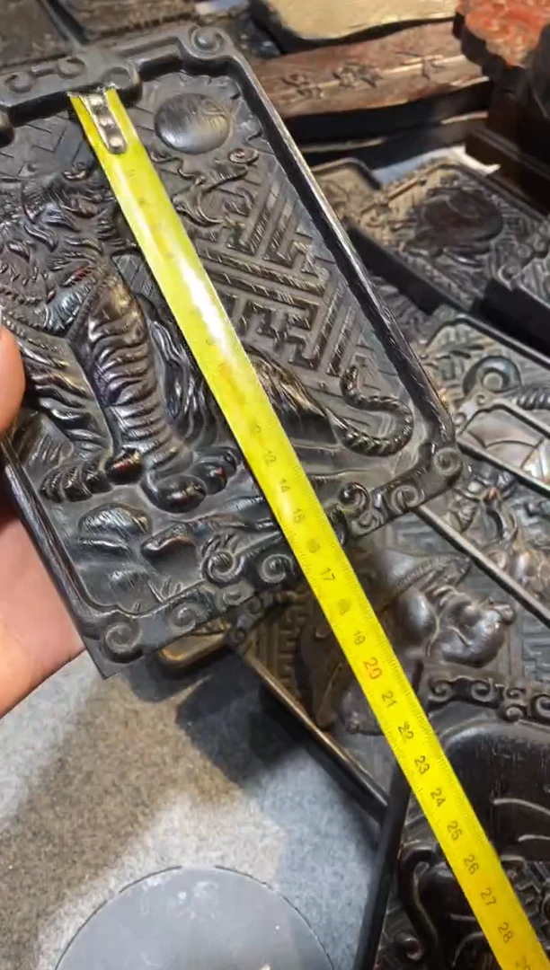 木紫檀拆件雕刻板以直播间实物为准微瑕老物件