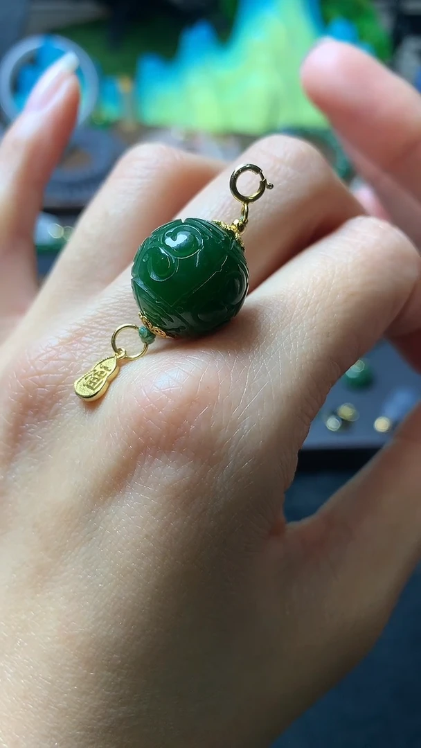 【闪购商品】和田玉颈饰银S925镶嵌吊坠