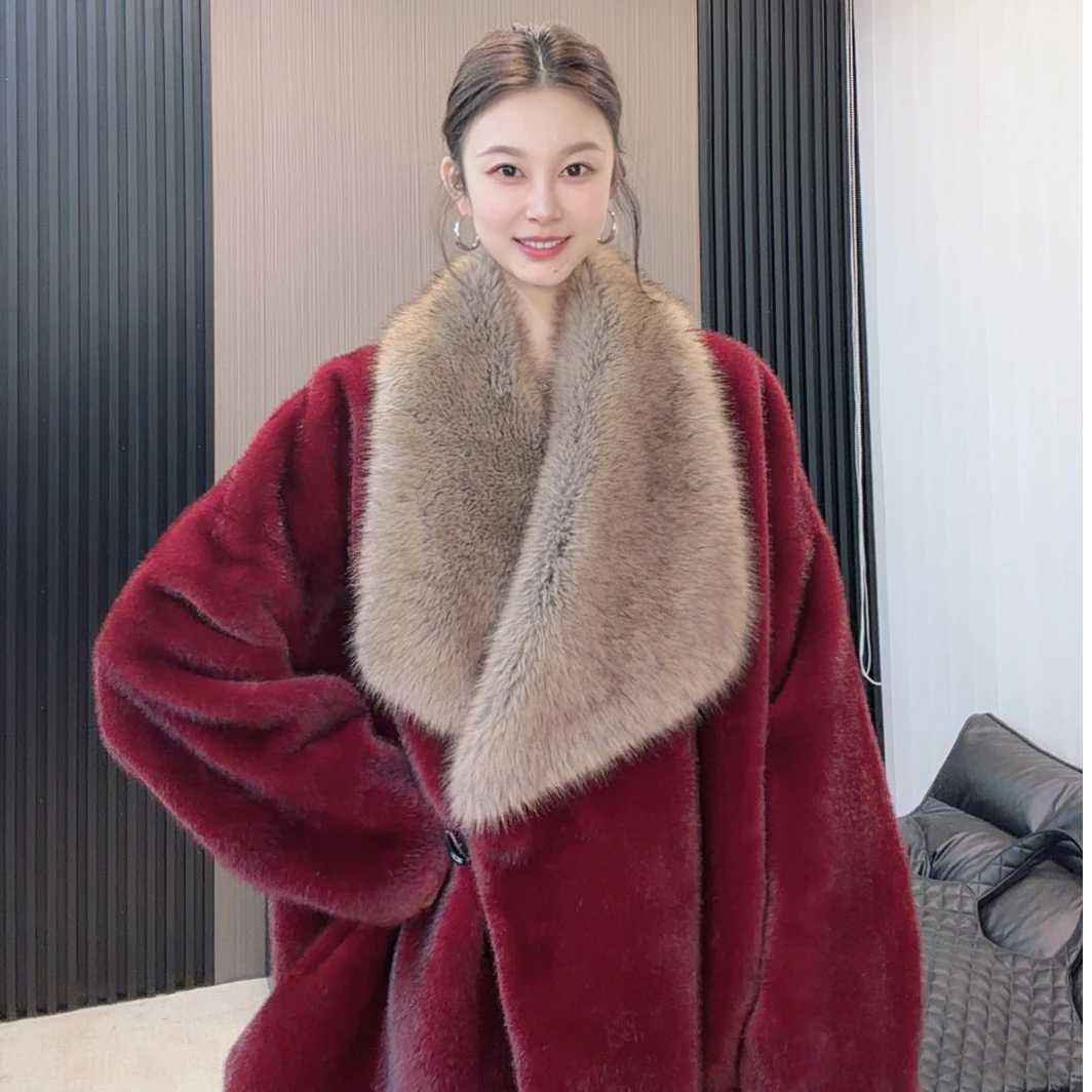 【欣欣严选原创设计】颜值doublr秋冬轻奢时尚慵懒宽松保暖女装外套