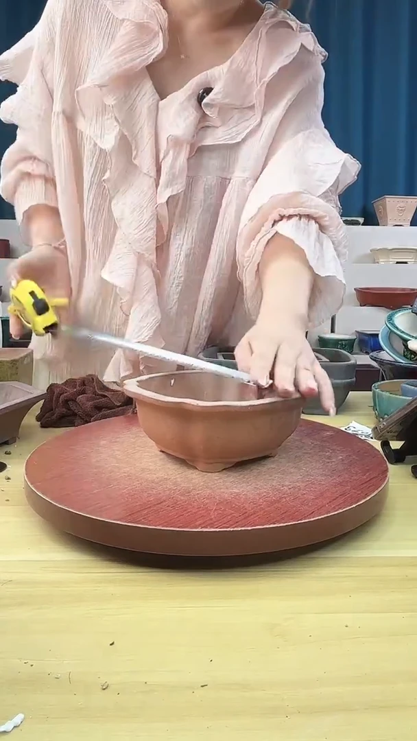 紫砂花盆花盆浅草紫砂花盆微瑕