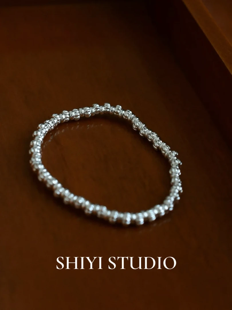 925银手链 【南瓜】灯笼南瓜珠珠弹力绳手链轻奢时尚ins简约