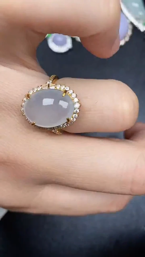 银S925镶嵌戒指翡翠1300