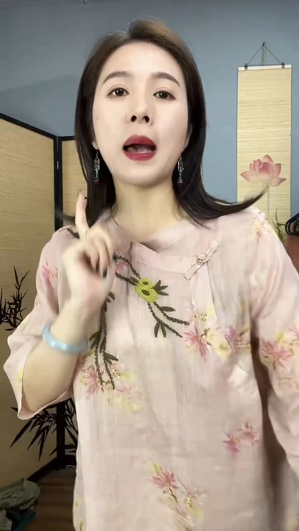 复古国风刺绣印花衬衫