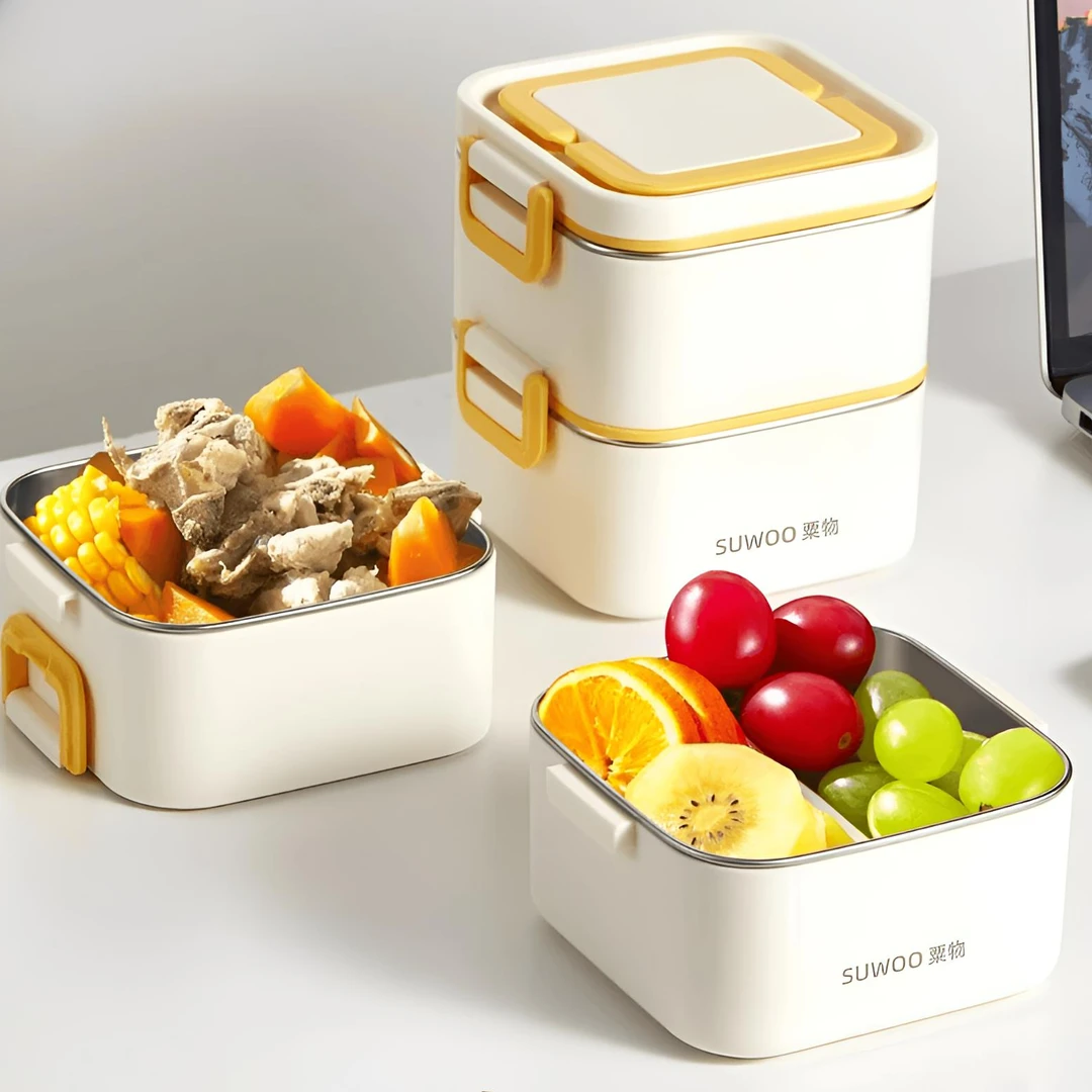 粟物保温饭盒便当盒上班族大容量带饭神器便携保温桶饭盒