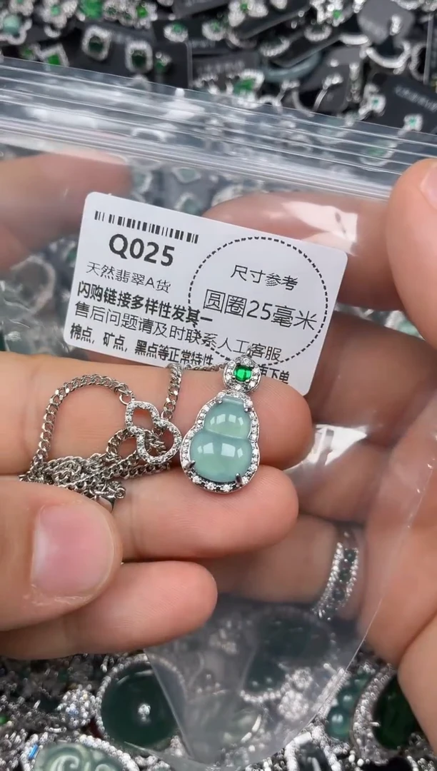 翡翠未镶嵌颈饰Q025项链