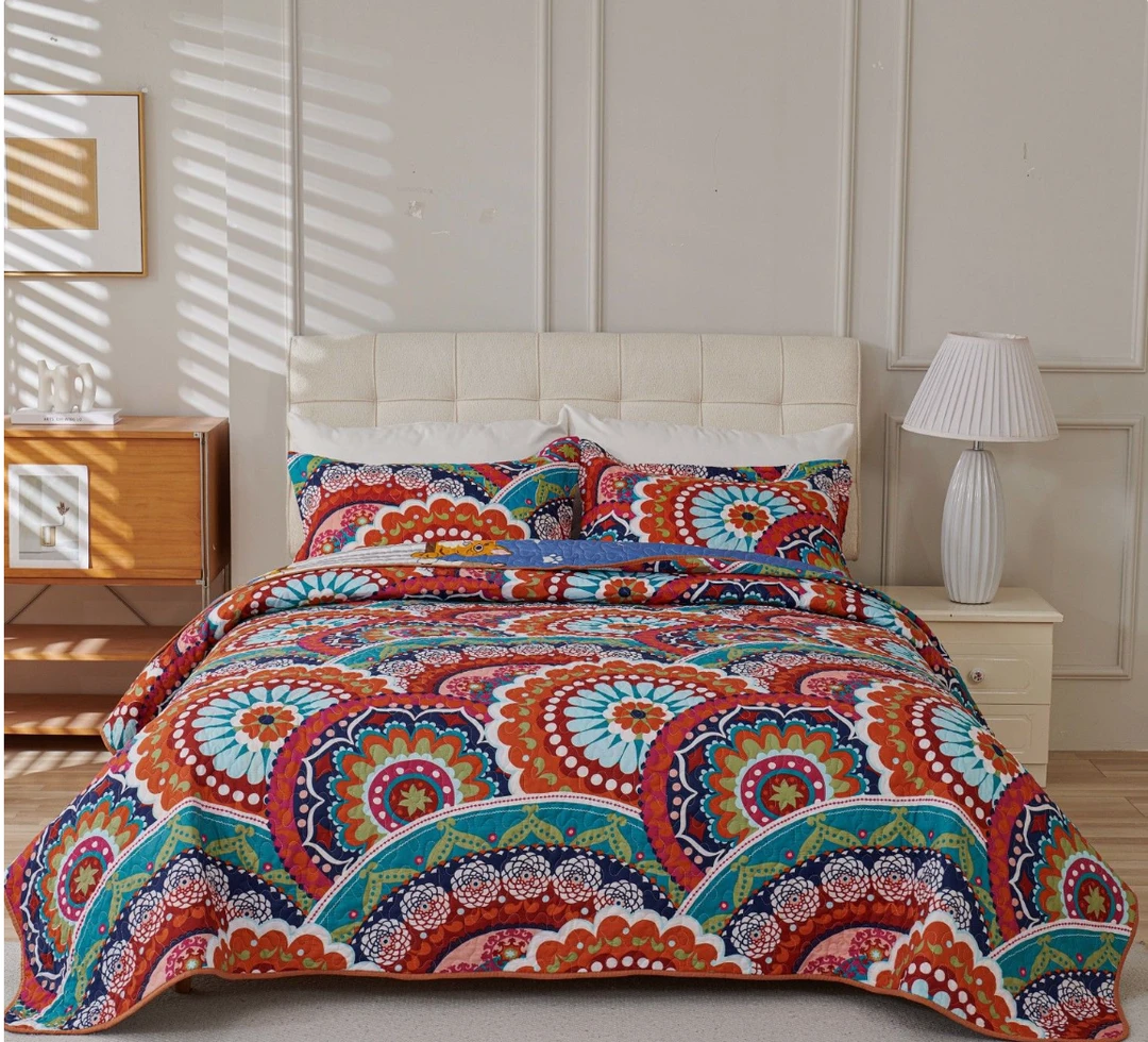 斜纹床盖绗缝被多用空调被铺盖可机洗多功能两用加厚（不含枕套）