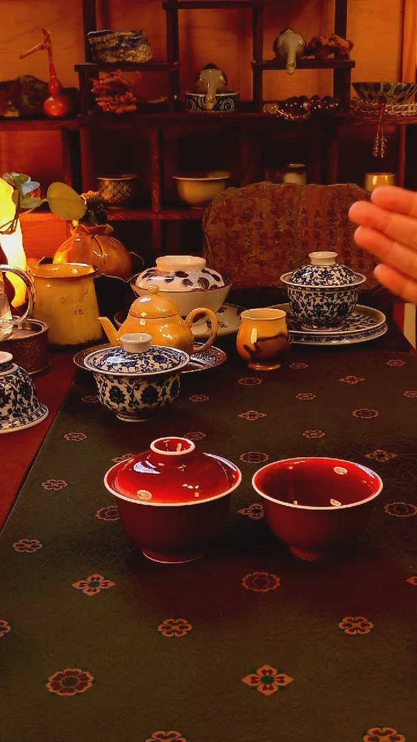 【郎红盖碗+压手杯】