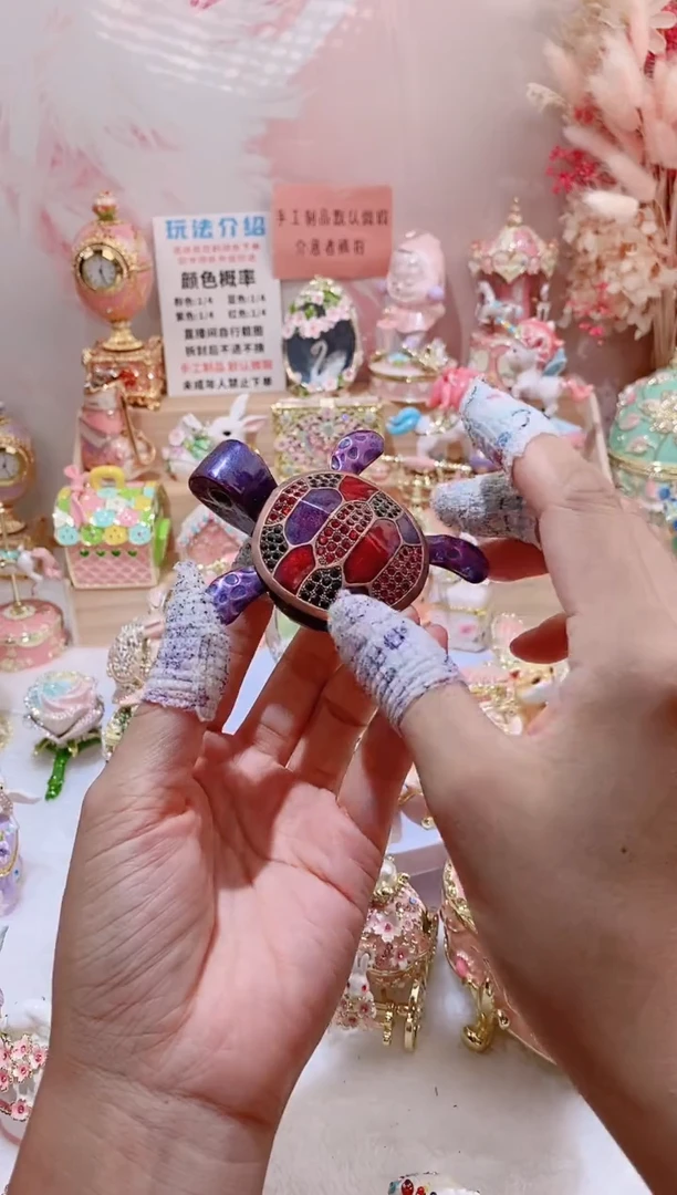 珐琅彩首饰盒摆件