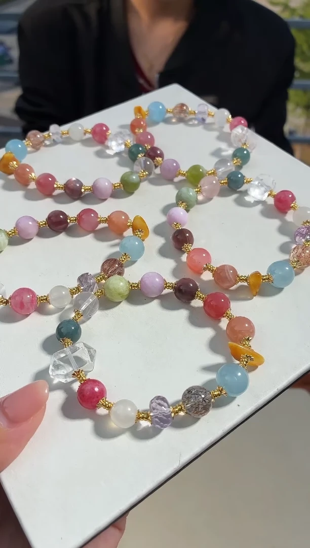 水晶手链未镶嵌10mm左右多宝水晶手链多样性发其一