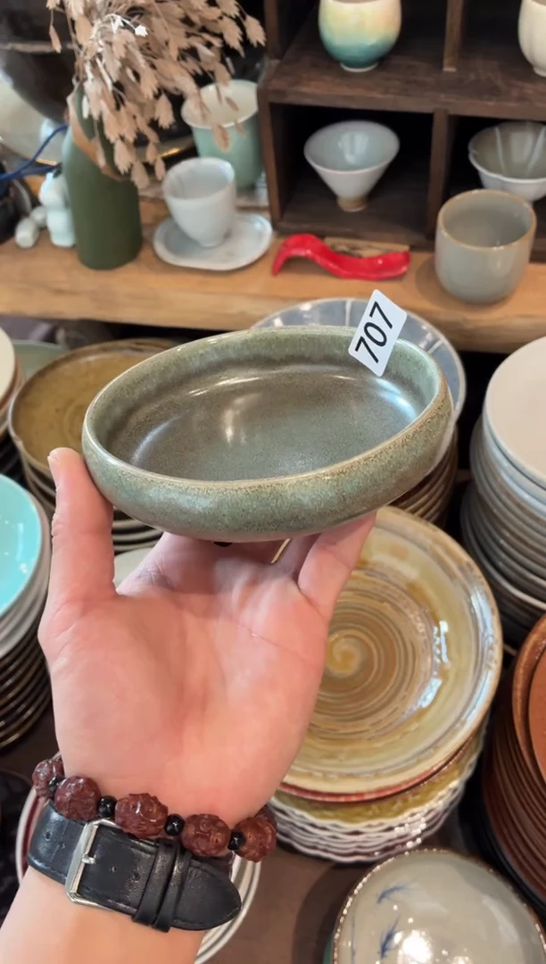 瓷片哲**洪707聚光灯园钵小碟1个