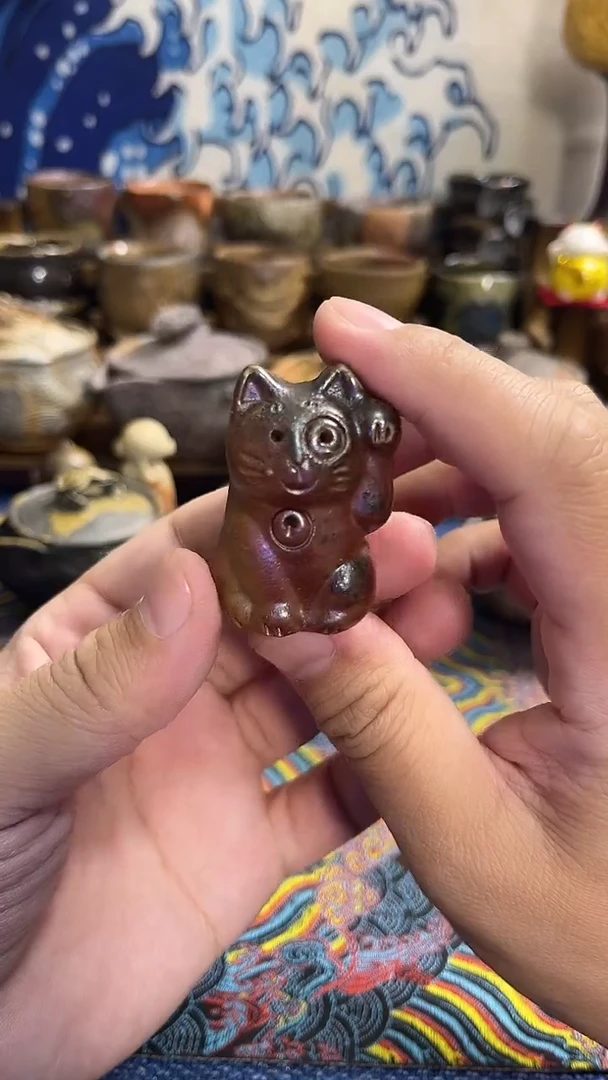 猫日式备前烧茶具茶器茶周边
