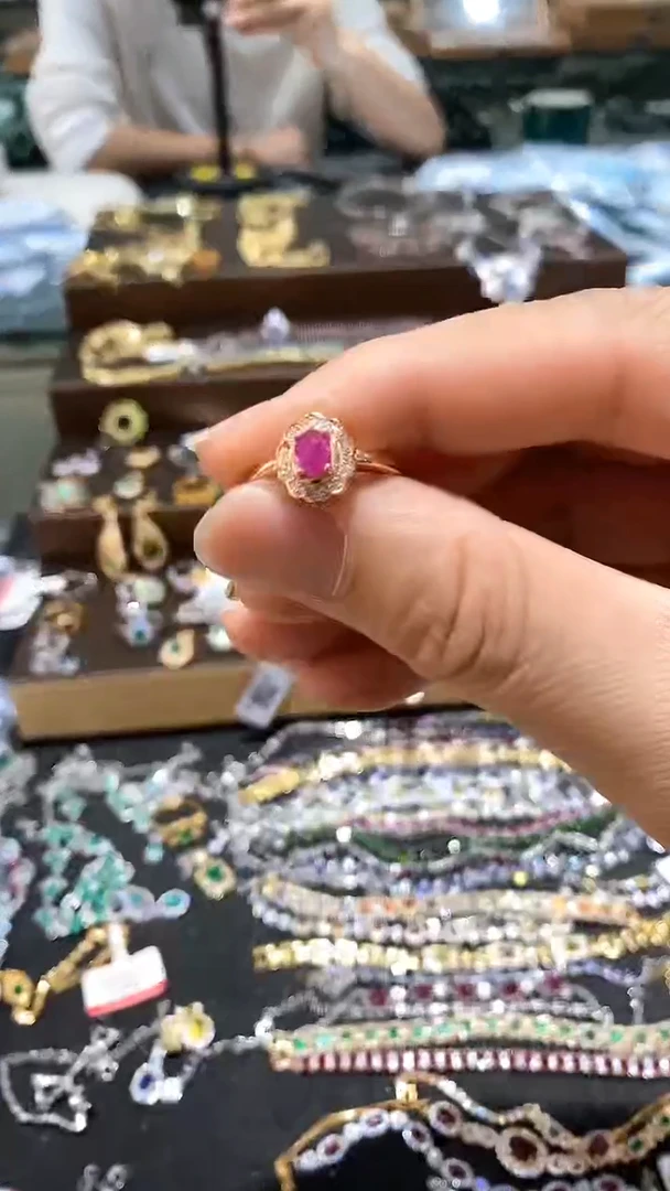【闪购商品】红宝石戒指银S925镶嵌戒指