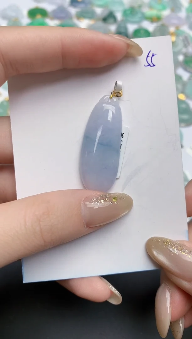 【闪购商品】翡翠颈饰18K金镶嵌天然缅甸翡翠A货