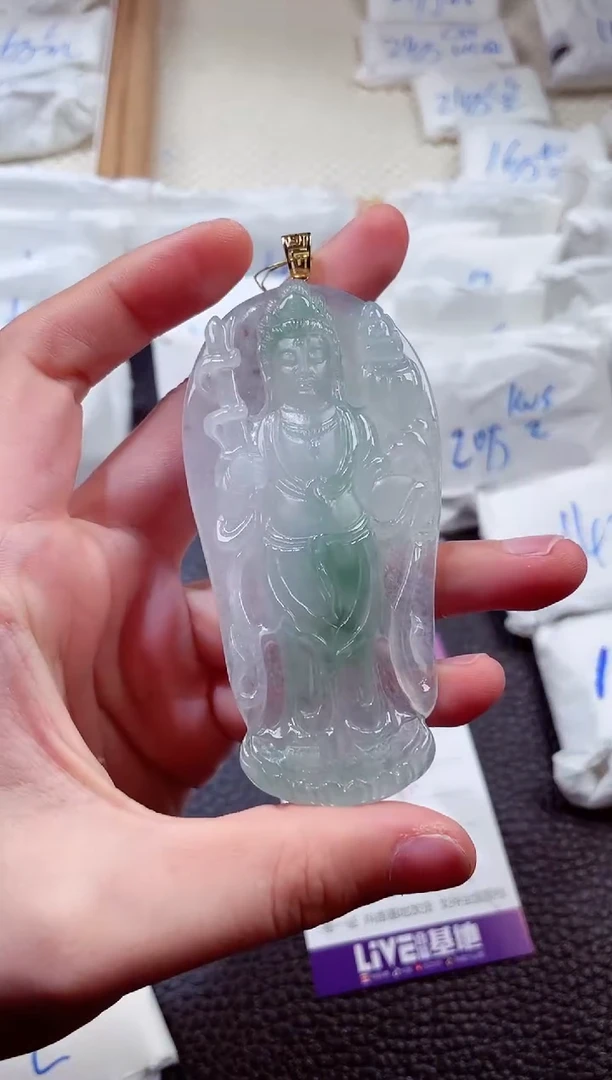 翡翠18K金镶嵌颈饰00004606虚空