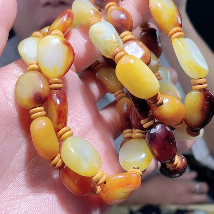 保真和田玉原石手串时来运转多样性发货拍一发一