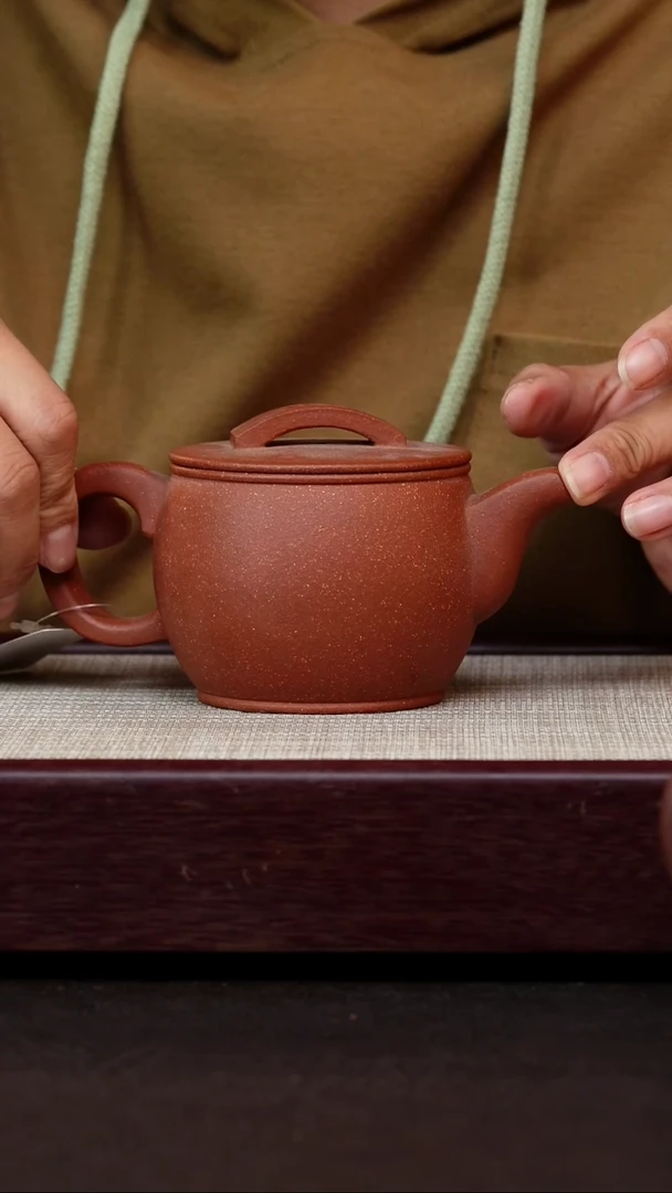 茶杯紫砂红降坡汉瓦