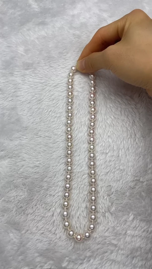 项链银S925镶嵌海水珍珠AK8.5-9mm