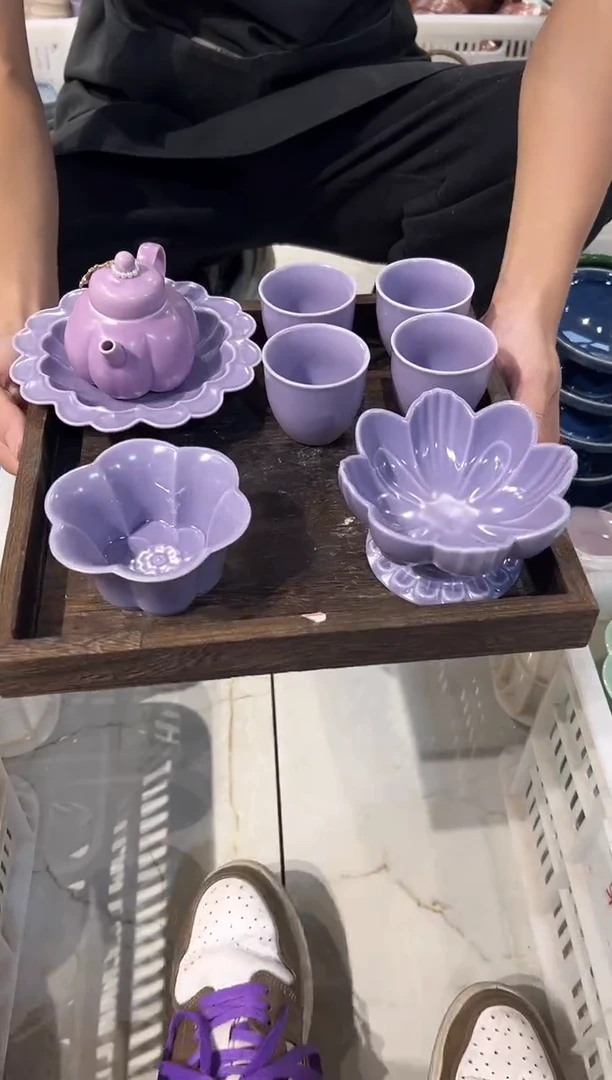 瓷片微瑕商品，介意勿拍（青莲预发 需一星期发货）