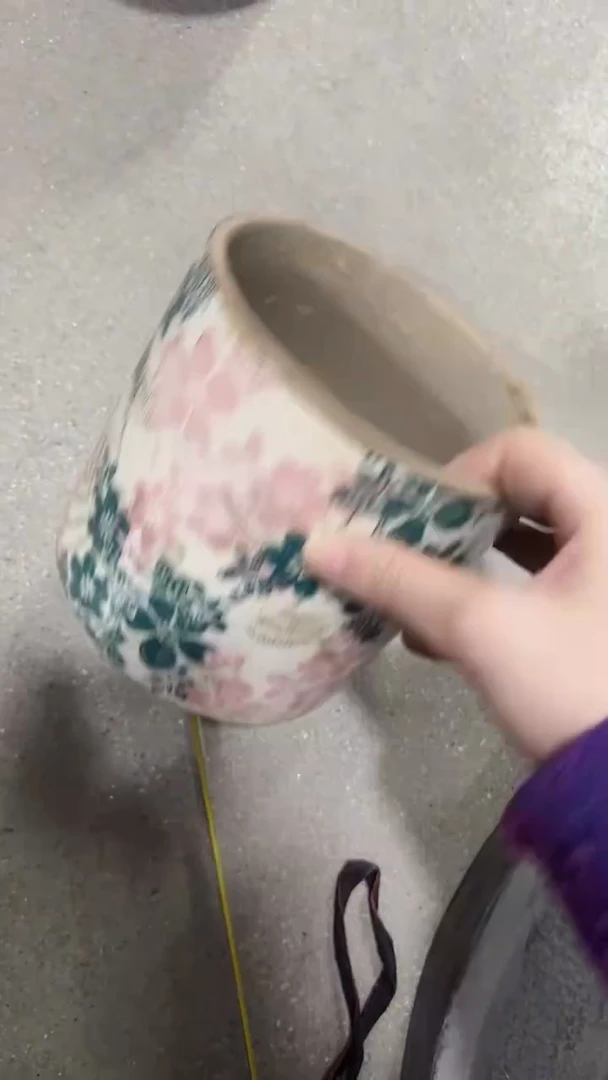 【闪购商品】陶瓷花盆高13cm内口12.5cm