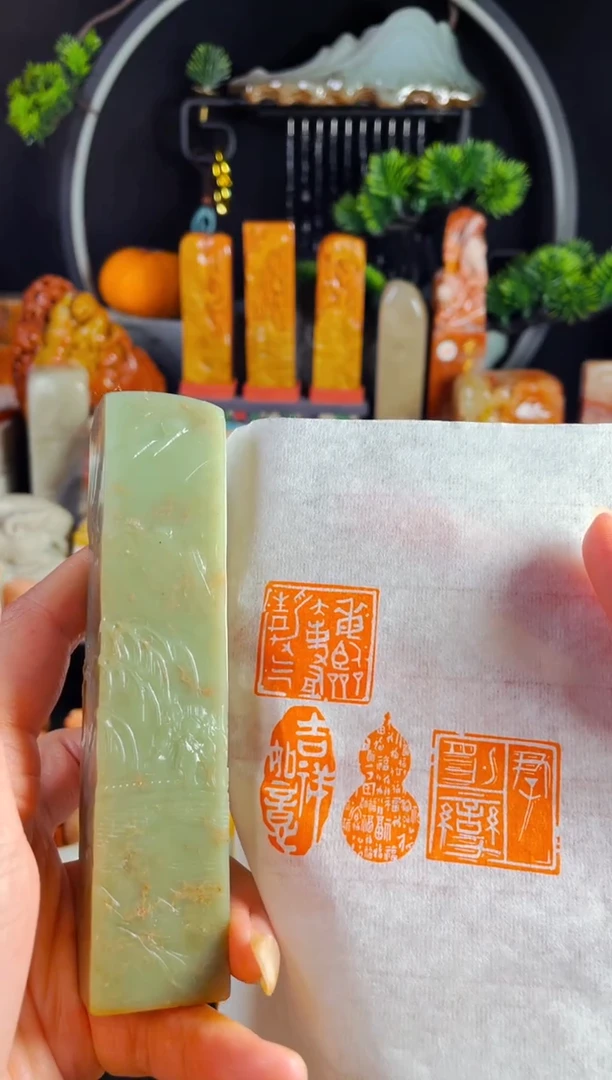 寿山石印石手工篆刻《每临大事有静气》